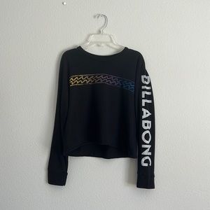 Billabong Wave black cropped long sleeve